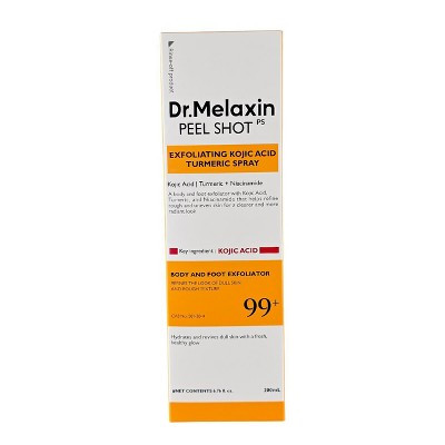 Dr.Melaxin Peel Shot Exfoliating Kojic Acid Turmeric Spray, Body & Foot Exfoliator 99+ (6.76 oz) Your shortcut to a radiant, rice-paper glow | Target