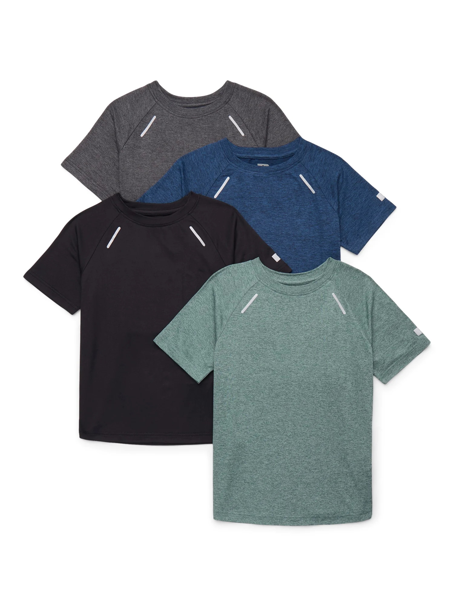 Russell Athletic Boys Runner Tech Tee with Short Sleeves, 4-Pack, Sizes 4-18 | Walmart (US)