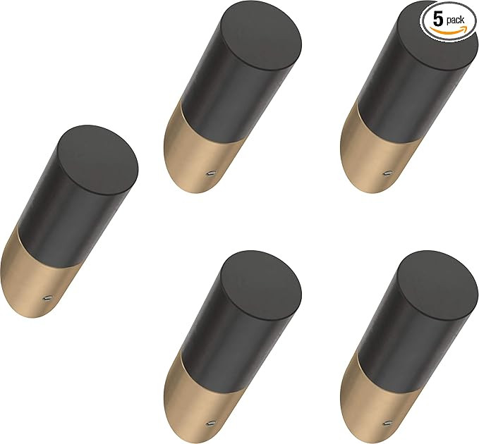 Franklin Brass Modern Slant (5-Pack) Single Wall Hooks 1-Prong Coat/Hat Black and Bronze Hooks fo... | Amazon (US)