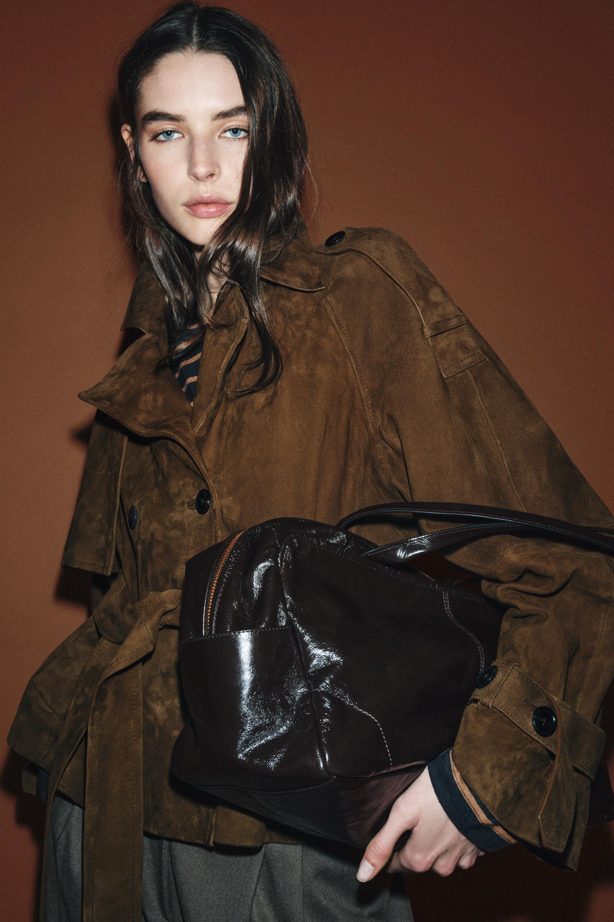 SHORT SUEDE LEATHER TRENCH COAT ZW COLLECTION LIMITED EDITION | Zara UK