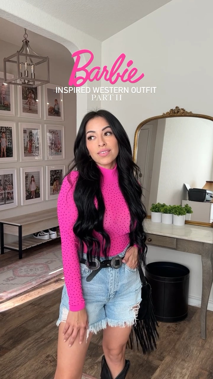 BARBIE INSPIRED WESTERN OUTFIT 🤠 | PART II
Sharing this bodysuit I ordered from @willowchicboutique, it’s the perfect Barbie shade of pink, and can be worn with a bralette, or as a layering piece! Details on all other pieces linked in bio!

#barbie #hibarbie #hiken #barbiethemovie #barbiestyle #barbieoutfit #barbiedoll #barbiegirl #westernbarbie #cowgirlbarbie #concertoutfit #cowgirlboots #westernfashion #cowgirlchic country concert outfit | country concert ootd | morgan wallen concert outfit | cowgirl boots outfit | cowgirl style | cowgirl chic | western fashion inspo | western outfit | western style

#LTKSeasonal #LTKFind #LTKshoecrush