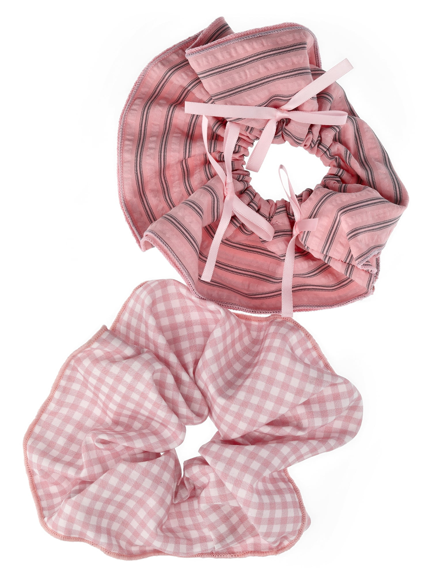 No Boundaries Ruffle Hair Ties, 2-Pack, Peach | Walmart (US)