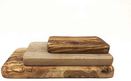 AramediA Set of 3 Handmade Olive Wood Cutting Board , Handmade and Hand Carved by Artisans | Amazon (US)