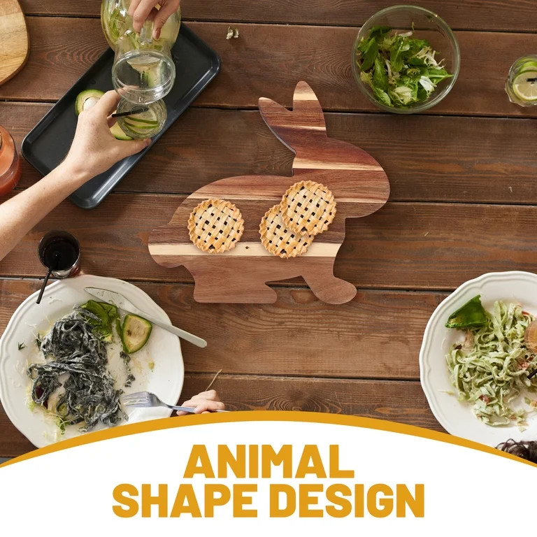 Wooden Cutting Board Boards Chopping Kitchen Countertop Decor Cheese Vegetable Rabbit Serving Pla... | Walmart (US)