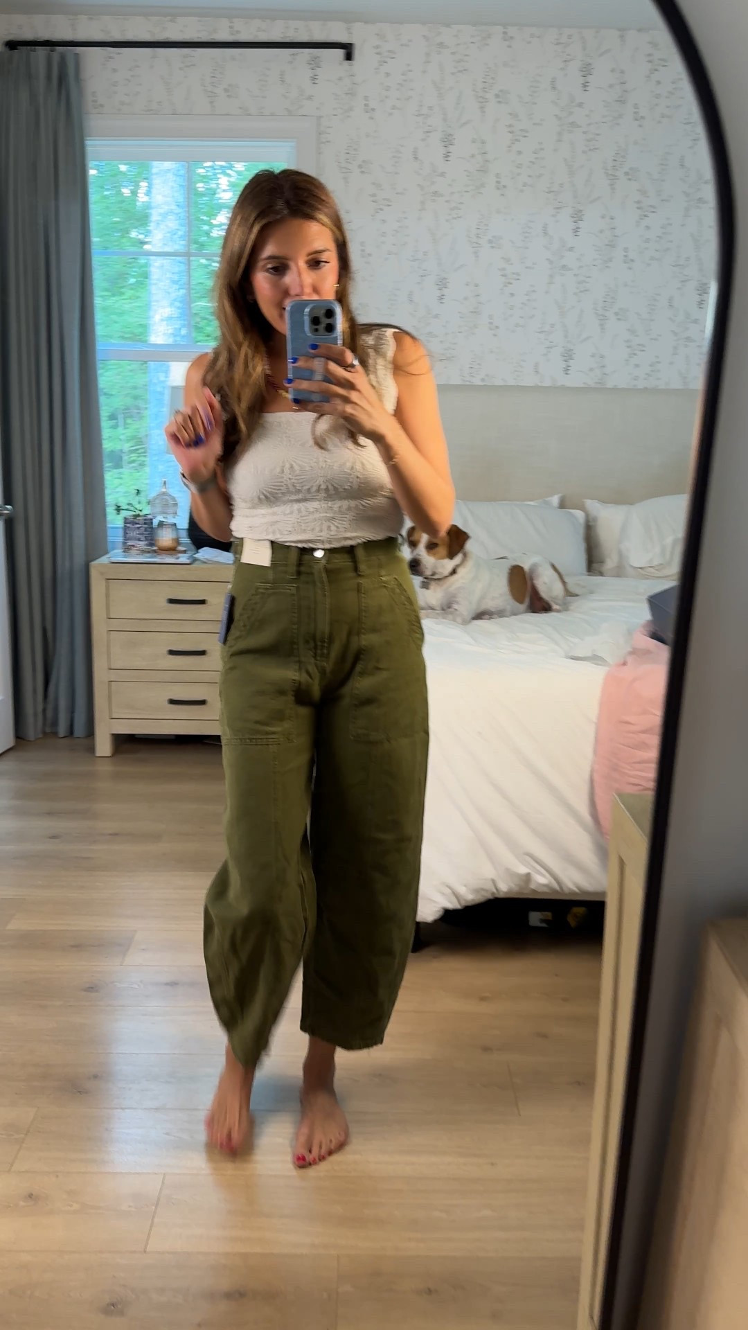 Top selling olive green barrel leg pants on sale 30% off for the weekend! Labor Day sale! Target @target @targetstyle in a size 4

#LTKFindsUnder50 #LTKSaleAlert #LTKOver40