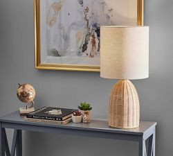 Braxton Rattan Table Lamp (19"-24") | Pottery Barn (US)