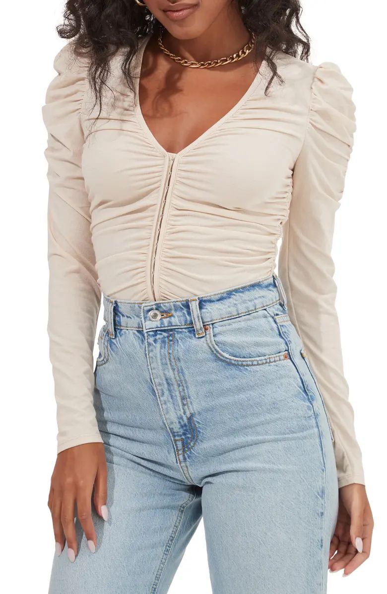 ASTR the Label Encino Ruched Long Sleeve Top | Nordstrom | Nordstrom