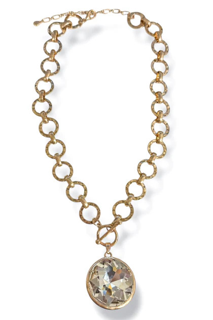 Becca Clear Gold Statement Necklace | The Willow Tree