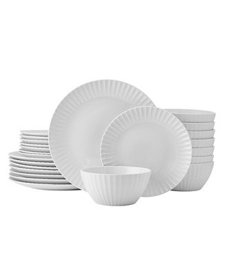 Fluted Grace 24 Pc. Dinnerware Set, Service for 8 | Macy's