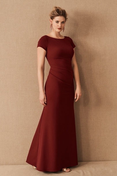 Burgundy Dress for Wedding Sponsor