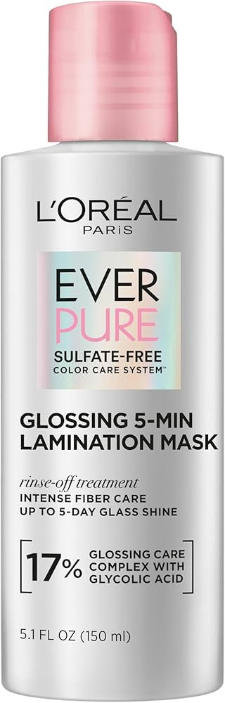 L'Oreal Paris Glossing Lamination Hair Mask with Glycolic Acid, Hair Treatment for Lasting Shine ... | Amazon (US)
