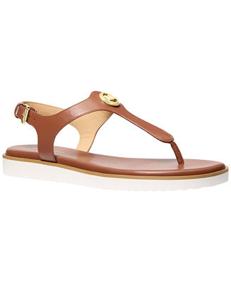 Michael Kors Women's Val Thong Round Toe Flat Sandals | Macy's