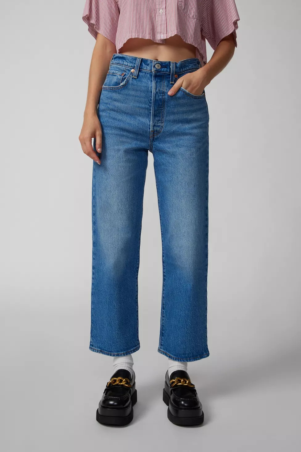 Levi’s® Ribcage Straight Ankle Jean - Dance Around | Urban Outfitters (US and RoW)
