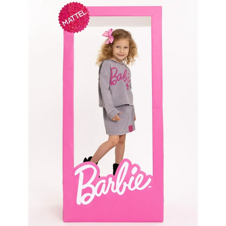 Barbie Toddler Girls Hoodie and Skirt Set, 2-Piece, Sizes 2T - 5T | Walmart (US)
