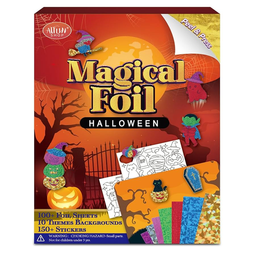 Halloween Crafts for Kids Foil Art No Mess Foil Craft Toy for Kids Ages 4 5 6 7 8 9 10, DIY Activ... | Amazon (US)