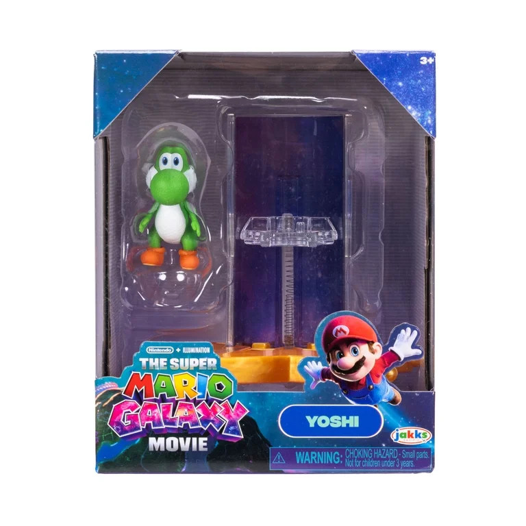 Super Mario Galaxy Movie 1.5 inch Action Figure with Star Launcher - Yoshi | Walmart (US)