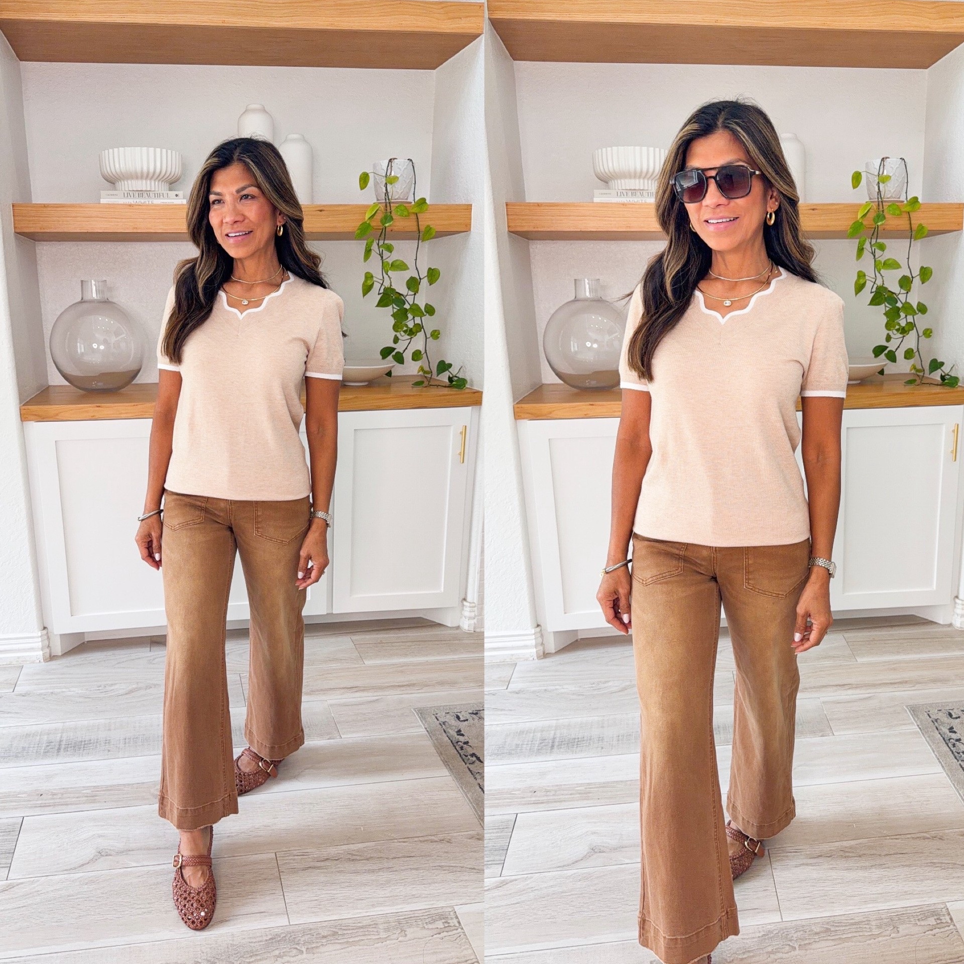 I’m 5’2” 118#ish for reference 
Top in size small tts.
Jeans in size 2 tts in color Khaki.
Shoes tts
Accesories are linked.

Fall outfits, fall fashion, fall tops, workwear tops, Amazon finds, over 50 style, midlife fashion, petite fashion,midlife women, affordable fashion, fashion over40

#LTKOver40 #LTKPetite #LTKWorkwear