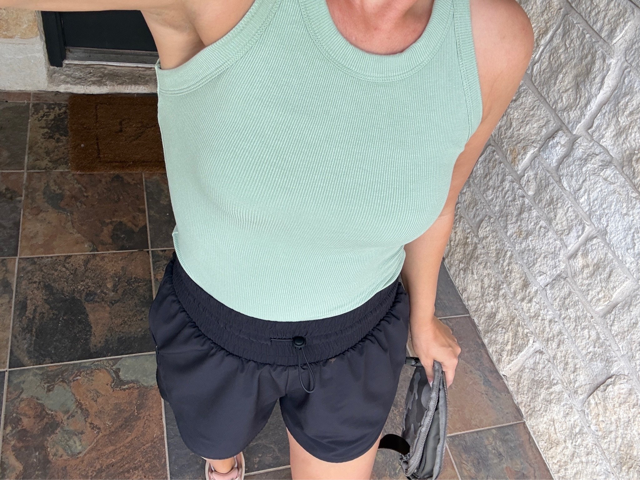 Morning walks call for a cute workout outfit! 💚 This Amazon tank has a built in bra, and these Target shorts are my go-to for getting moving. Both fit true to size and are SO comfy!

Amazon activewear, built in bra tank, Amazon workout top, Target athletic shorts, morning walk outfit, workout outfit, comfortable activewear, mom on the go, casual athleisure, fitness outfit, everyday activewear, JulieFranks