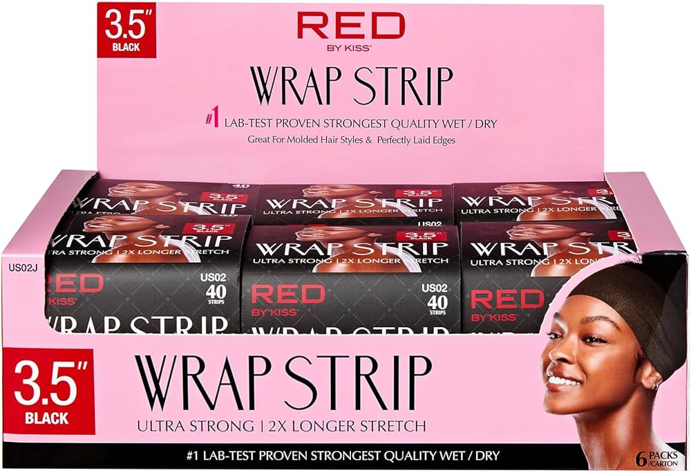 Red by Kiss Hair Wrapping Strip, Ultra Strong 2X Longer Stretch, 40 Strips, Suitable for Wet/Dry ... | Amazon (US)