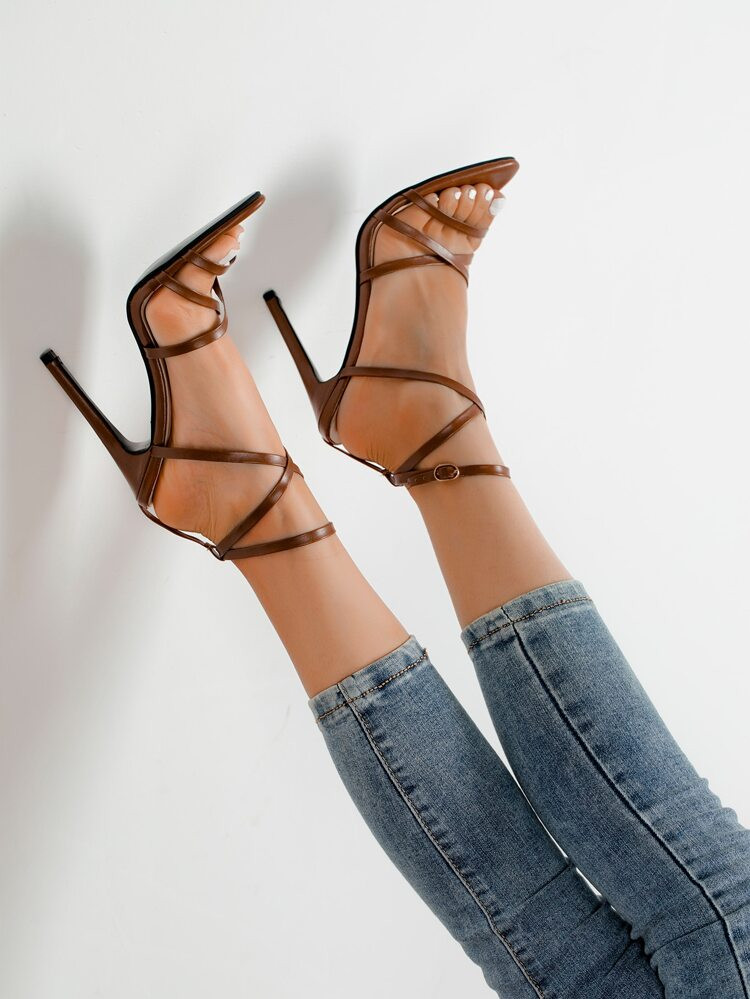 Criss Cross Stiletto Heeled Ankle Strap Sandals
       
              
              CA$36.80    ... | SHEIN