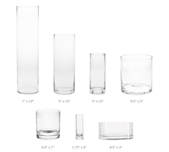 Aegean Clear Glass Vases | Pottery Barn (US)