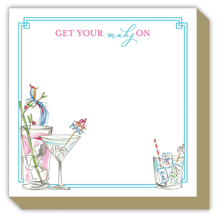 Mahjong Cocktails Luxe Notepad | Rosanne Beck Collections
