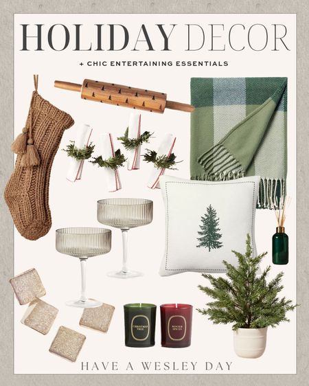 Holiday decor finds and chic entertaining essentials for every party, get-together and special day this holiday season! 

#holiday #holidayhome

Holiday entertaining essentials. Holiday home decor. Knit stocking. Christmas tree throw pillow. Green plaid throw blanket. Chic holiday decor. Neutral holiday decor. Holiday hostess  

#LTKHoliday #LTKSeasonal #LTKhome