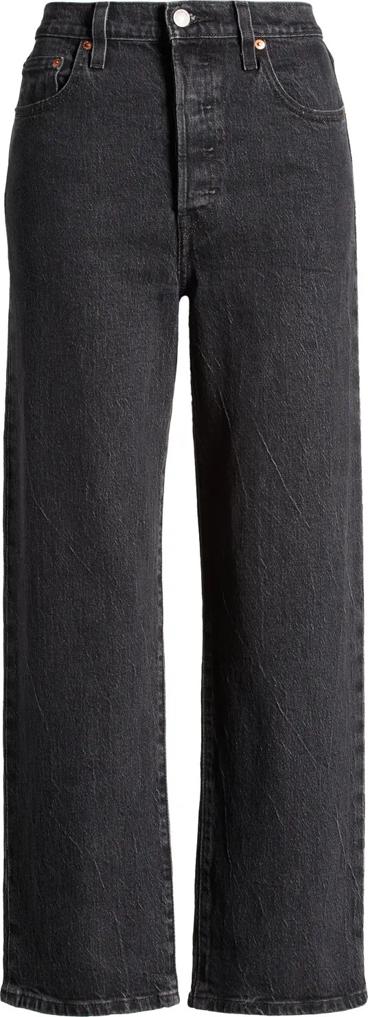 Levi's® Ribcage Acid Wash High Waist Ankle Straight Leg Jeans | Nordstrom | Nordstrom