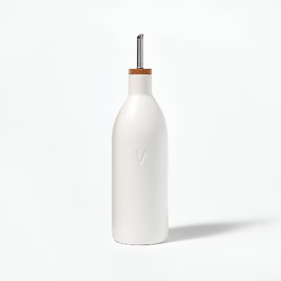 Ceramic Vinegar Pour Bottle Cream - Figmint™ | Target