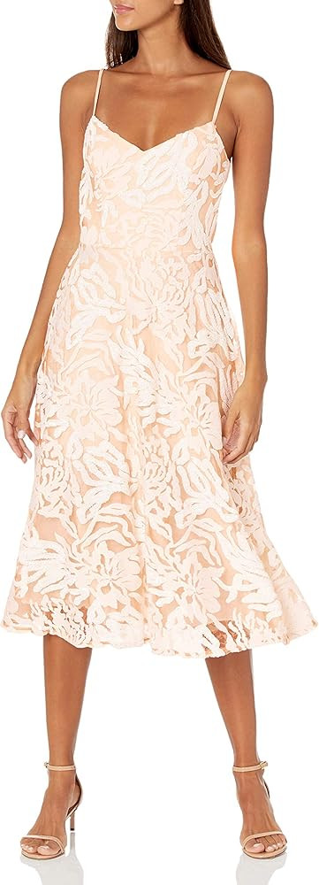 Dress the Population Women's Layla Sweetheart Fit and Flare Midi Dress | Amazon (US)