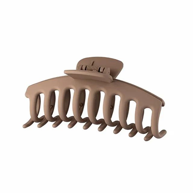 2 Pieces Large Hair Claw Clips for Thick Hair Clips Strong Hold for Women and Girls ---Matte Khak... | Walmart (US)