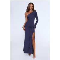 Night Starflower One Shoulder Maxi Dress Navy | Hello Molly (US)