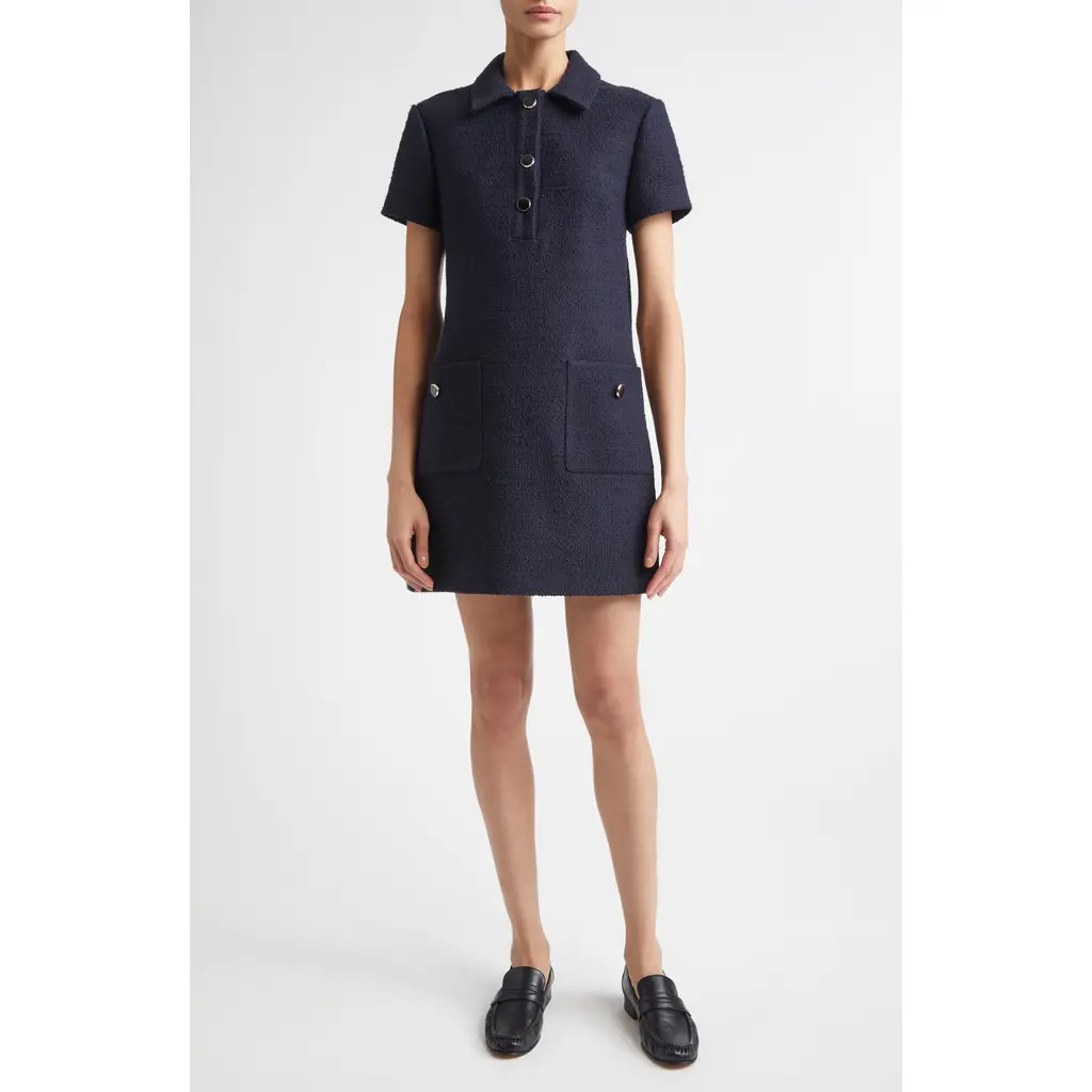A.L.C. Marcie Bouclé Minidress in Deep Navy at Nordstrom, Size 4 | Nordstrom