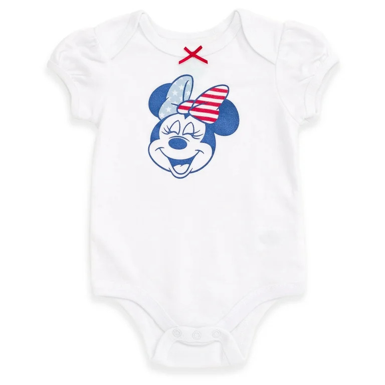 Disney Minnie Mouse July 4th Bodysuit Newborn to Infant | Walmart (US)