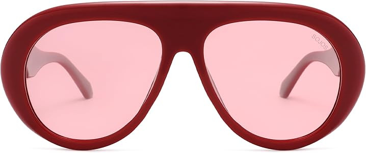 SOJOS Trendy Oversized Polarized Aviator Sunglasses Womens Men Retro Vintage 70s Style UV Protect... | Amazon (US)