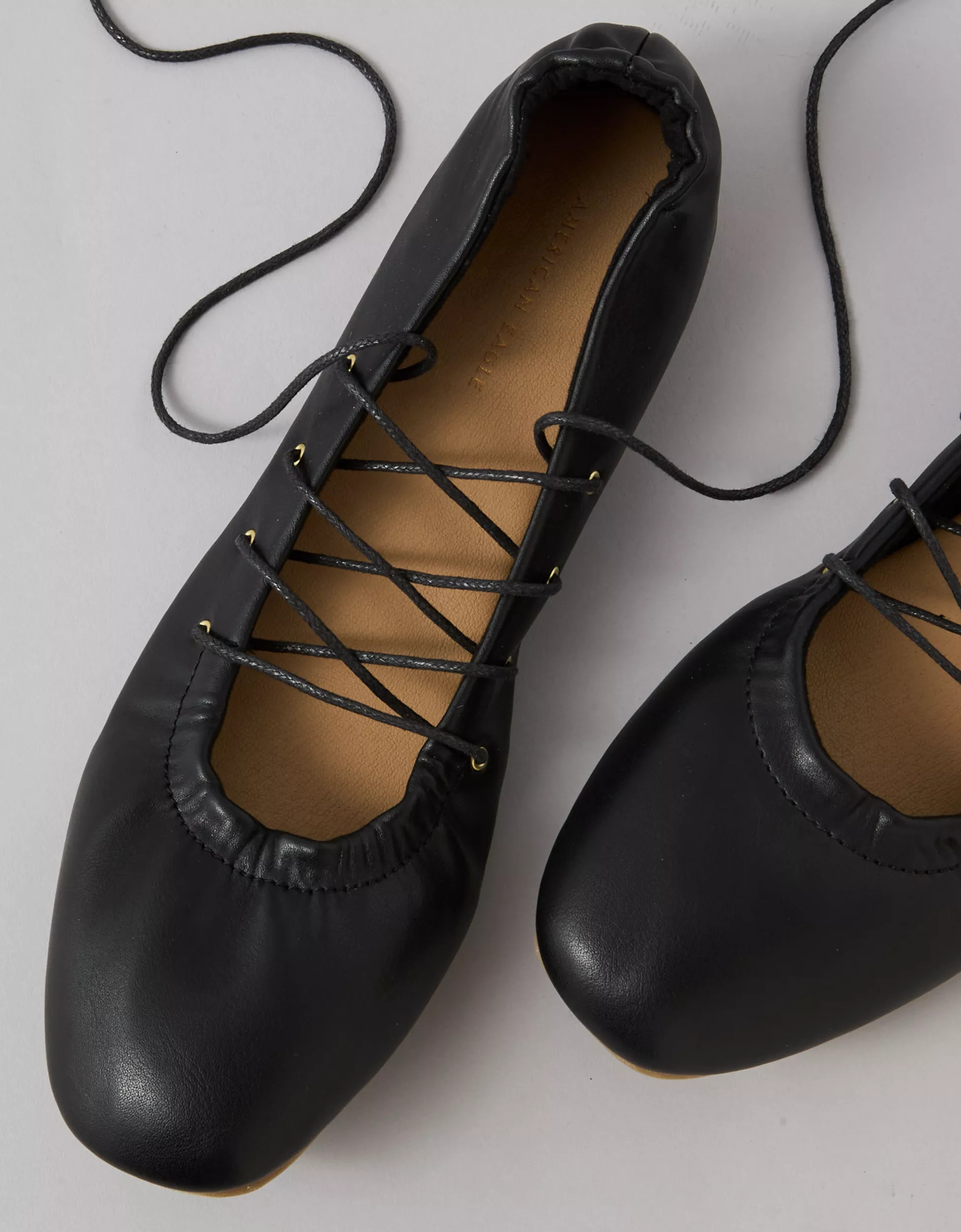 AE Lace-Up Ballet Flat | American Eagle Outfitters (US & CA)