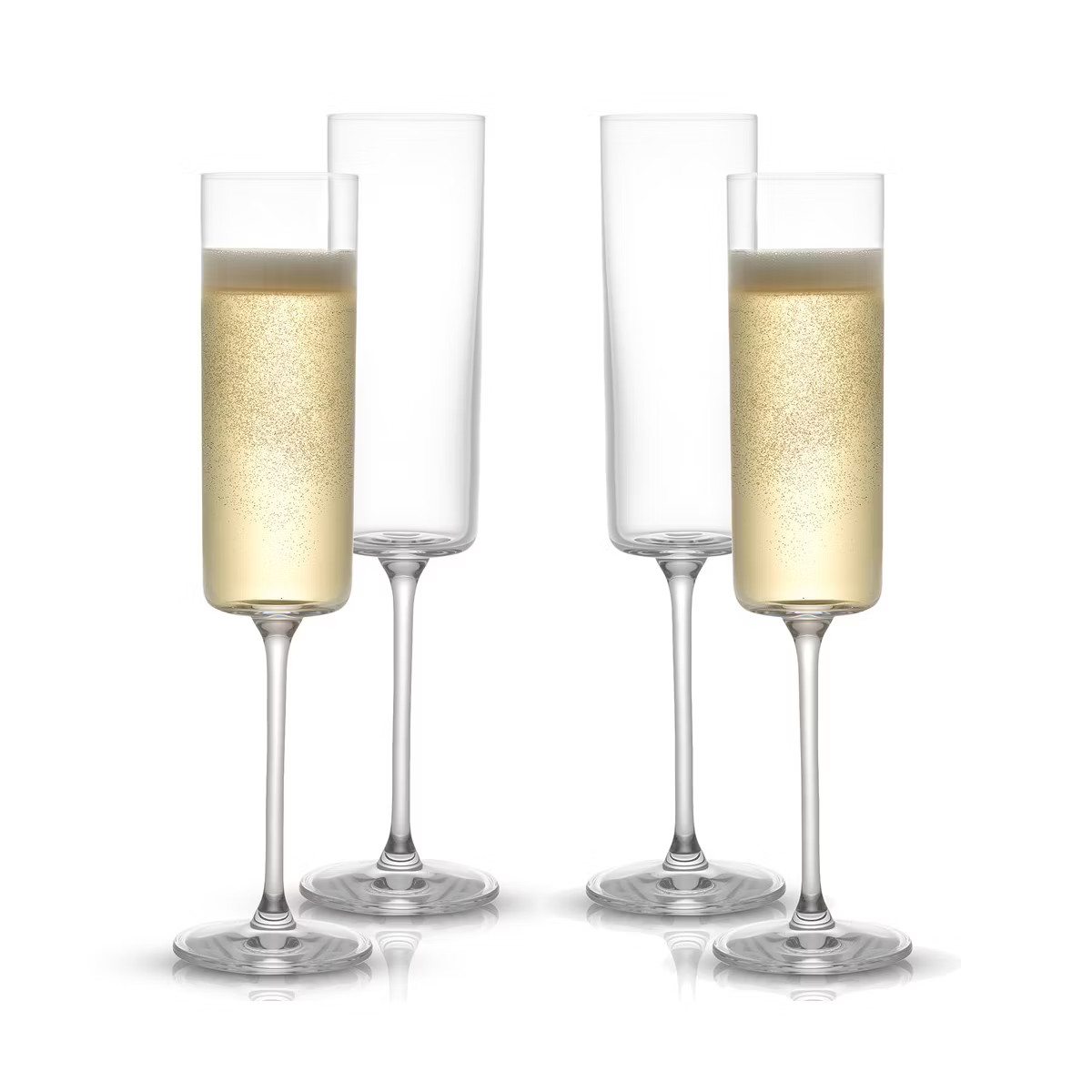 JoyJolt Claire Cyrstal Cylinder Champagne Glasses - Set of 4 Champagne Flutes - 5.7 oz | Target