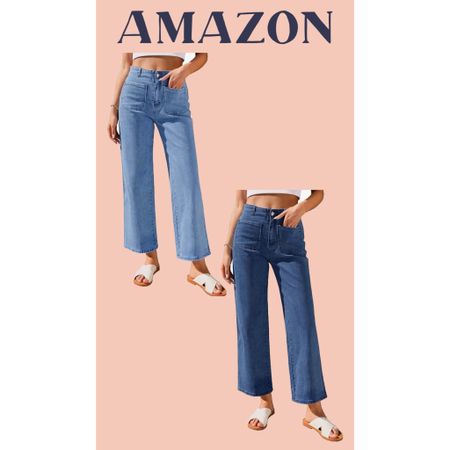 I just got in these adorable cropped jeans from Amazon! Really good quality and run true to size!

#LTKFindsUnder50 #LTKStyleTip