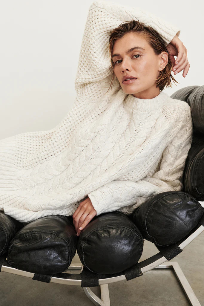 TOM CREAM CABLE LONGLINE JUMPER | DISSH