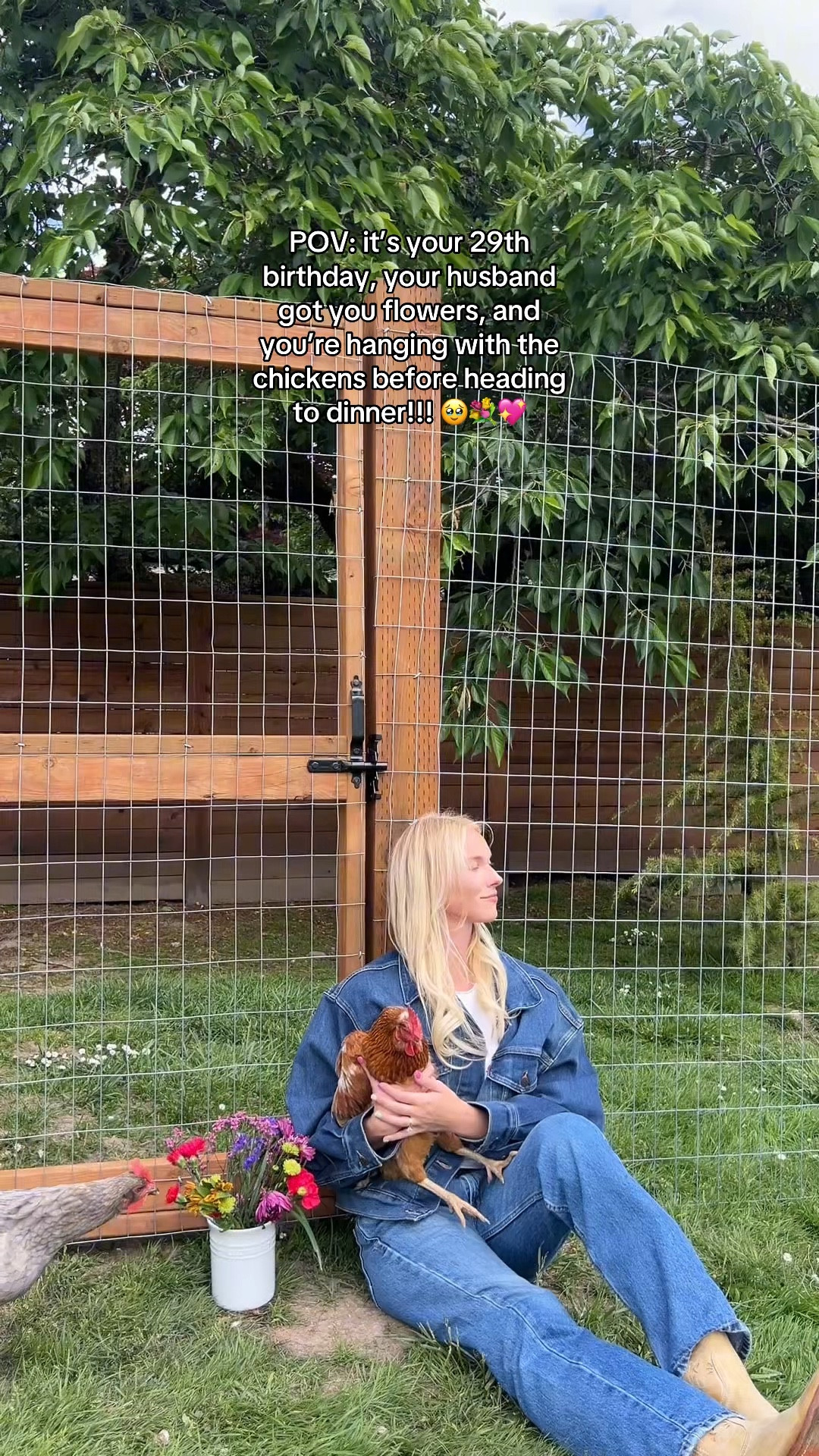 Excited to see what 29 brings 💘🎉😍🕺🏼#weekendvlog #birthday #29birthday #birthdaygift #chickensoftiktok #farmlife #farmtok #summerstyle #canadiantuxedo #denimondenim #fryeboots #farmanimals #springstyle #levis #farmstyle

#LTKWorkwear #LTKStyleTip #LTKSeasonal