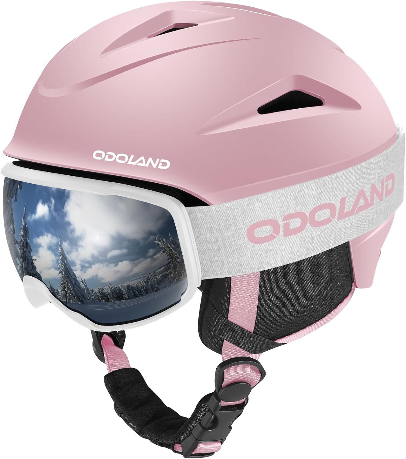 Odoland Snowboard Helmet, Ski Helmet with Ski Goggles for Adults, Durable PC Shell & EPS Foam, Sa... | Amazon (US)