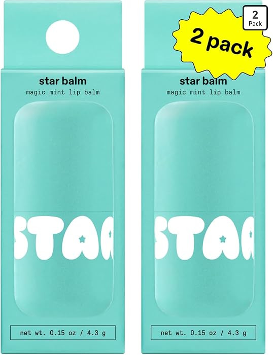Starface Star Balm Magic Mint, Hydrating Lip Moisturizer with Shea Butter, Cocoa Butter, and Coco... | Amazon (US)
