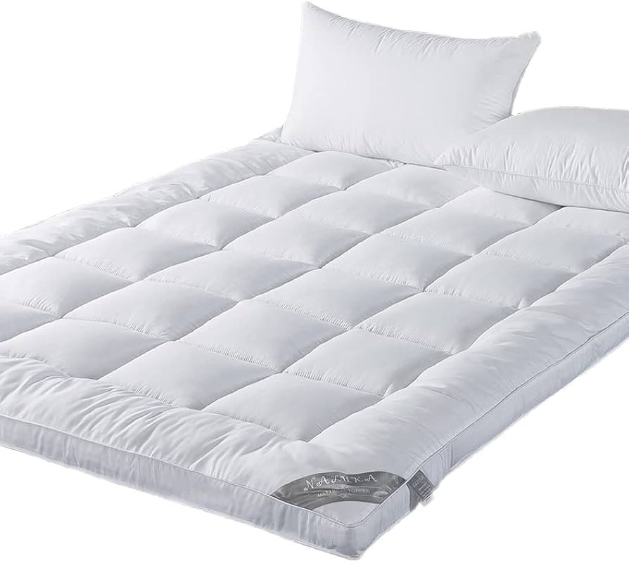 Mattress Topper Twin Size Pillowtop Bed Topper Mattress Pad 2 Inch Thick Mattress Cover | Amazon (US)