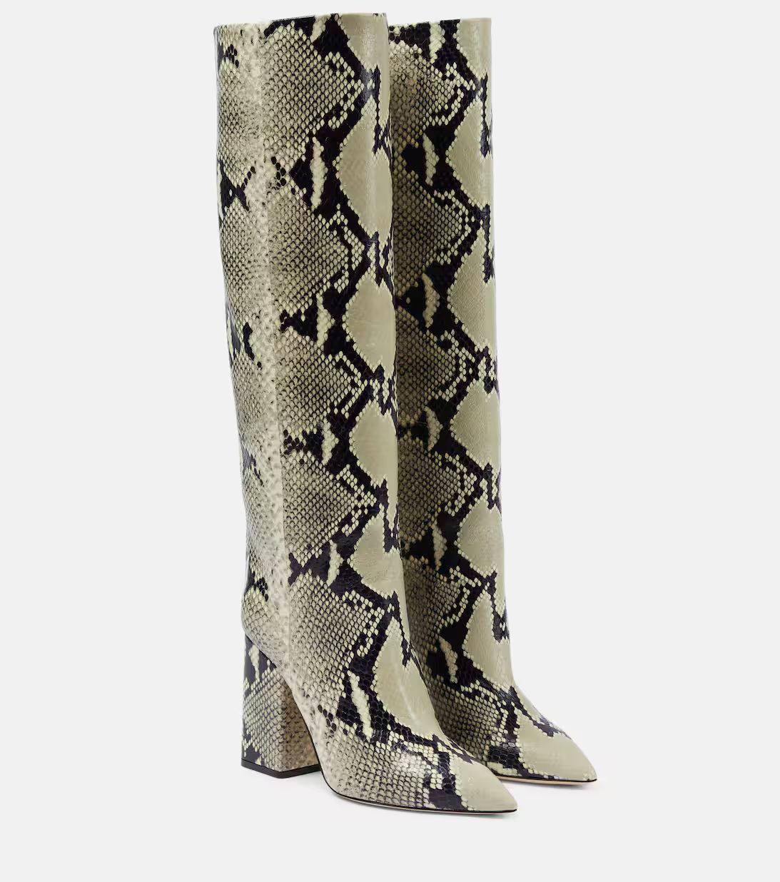Anja snake-print leather knee-high boots | Mytheresa (US/CA)