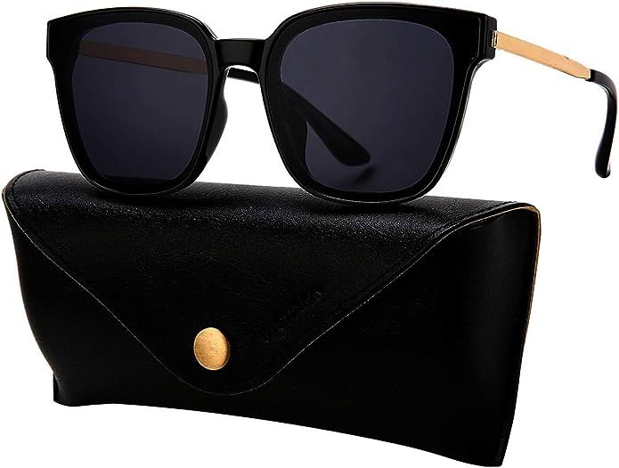 Square Sunglasses Womens Mens Oversized Mirrored lens U886 | Amazon (US)