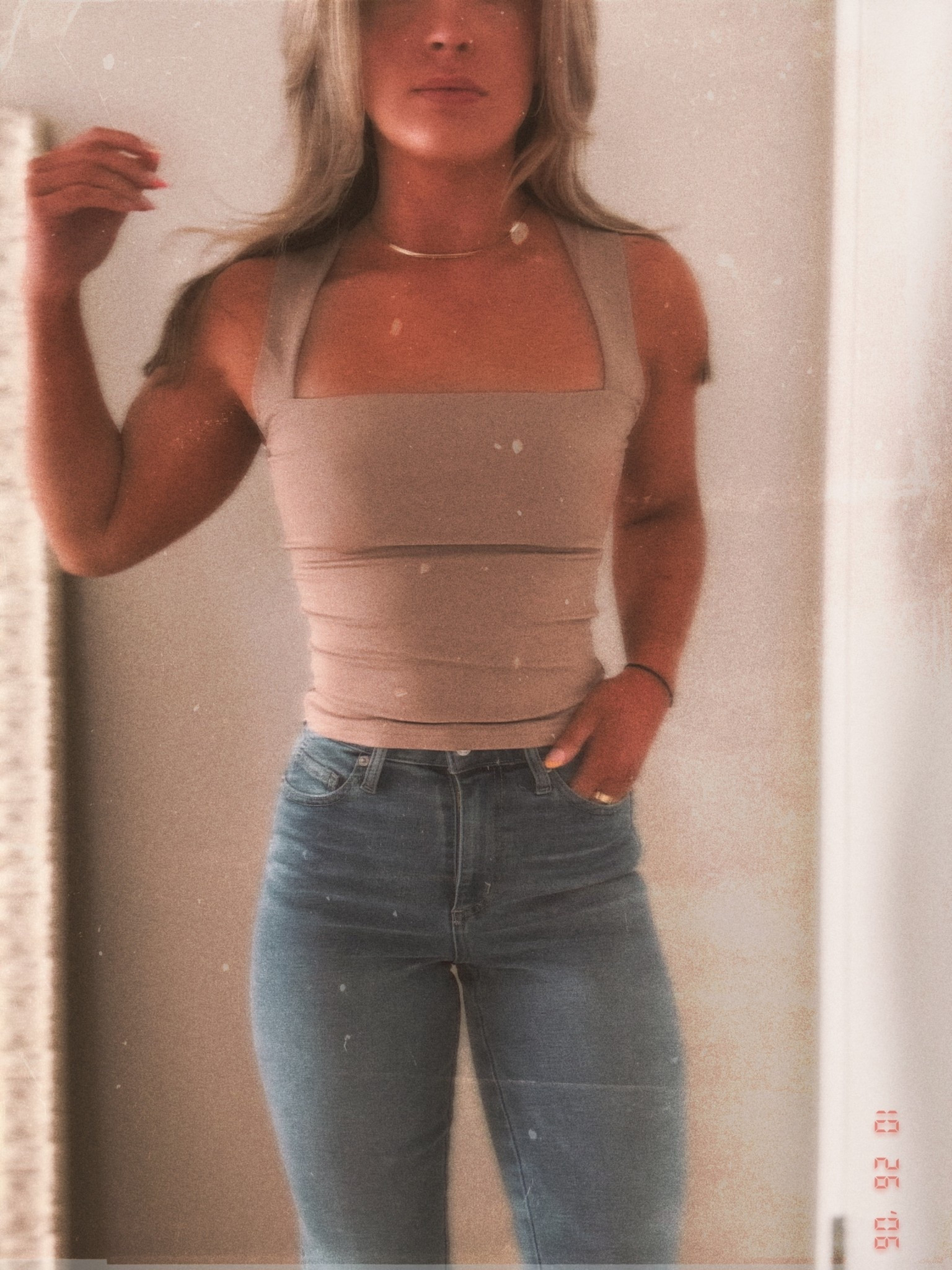 Amazon basic top! Wearing a size medium! 

#LTKootd #LTKU