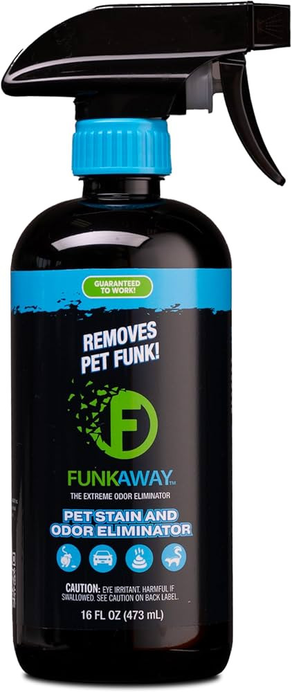 FunkAway Pet Stain & Odor Eliminator Spray, 16 oz., Fresh & Neutral Scent, The Extreme Pet Stain & Odor Eliminator for Houses, Cars, SUVs, RVs and Boats, Alcohol-Free Formula | Amazon (US)