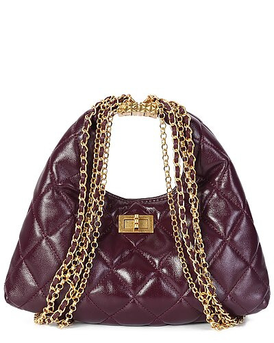 Quilted High-Gloss Calf Leather Hobo | Rue La La
