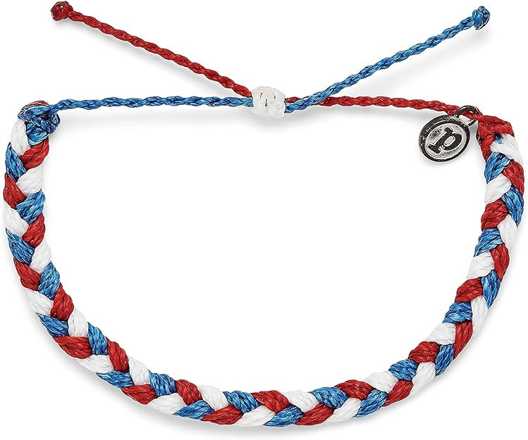 Pura Vida Braided Bracelet - 100% Waterproof, Adjustable Band - Brand Charm | Amazon (US)