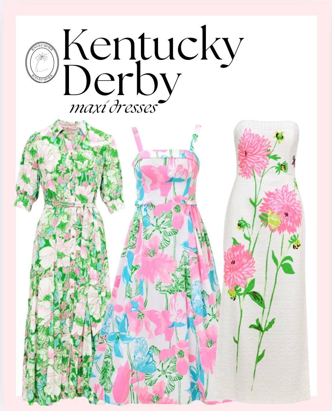The perfect feminine, soft pastels, and elegant maxi dresses for the Kentucky Derby!

Floral dresses, maxi dress, Kentucky Derby style, wedding guest dress, spring wedding, Lily Pulitzerr

#LTKSeasonal #LTKgrwm #LTKootd